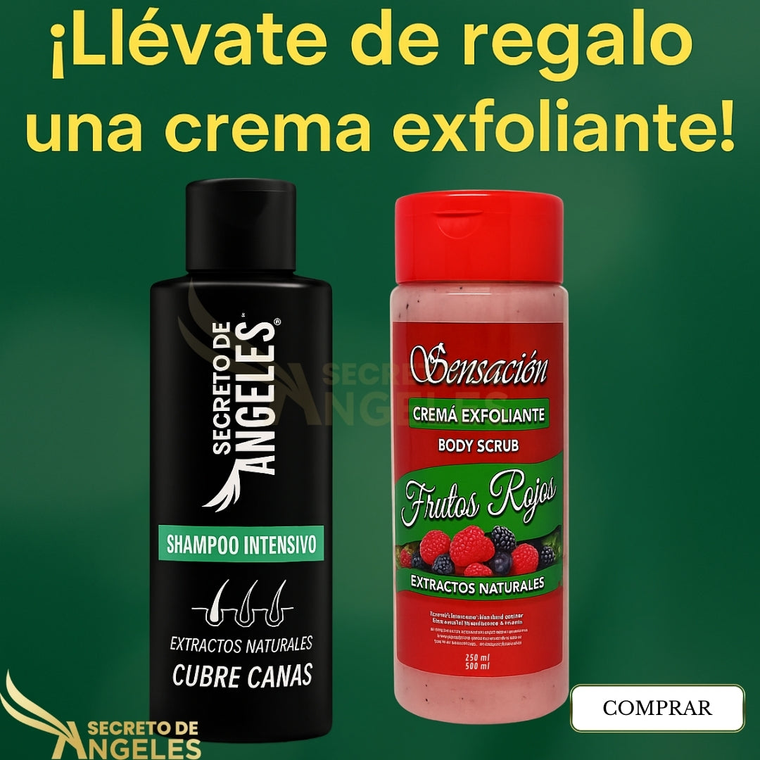 SHAMPOO CUBRE CANAS + PIGMENTO GRATIS EXFOLIANTE