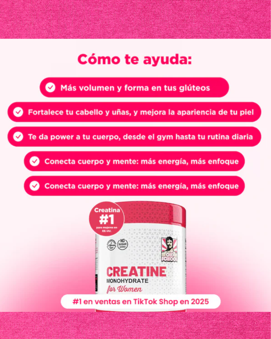 CREATINE MONOHYDRATE PARA MUJERES