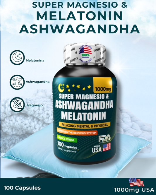 SUPER MAGNESIO AMERICANO & ASHWAGANDHA KSM-66 + MELATONINA